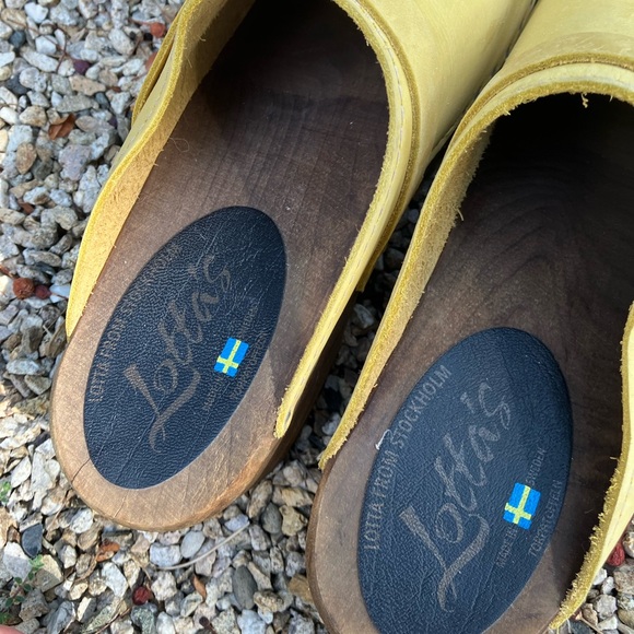 Lotta’s from Stockholm yellow nubuck leather clogs EUC size 41 - Picture 7 of 8